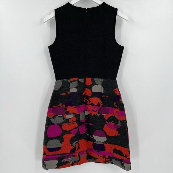 Anthropologie Hutch Sleeveless Sheath Dress Zip Back Wool Blend Geometric Size 4 - Picture 4 of 8